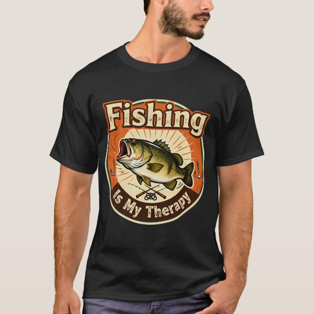 Camiseta La Pesca Es Mi Terapia (Anverso)