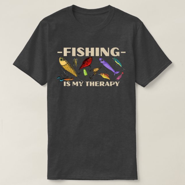Camiseta La pesca es mi terapia (Diseño del anverso)