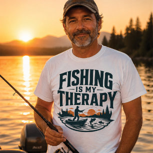 Camiseta La Pesca Es Mi Terapia Diseño de Pesca