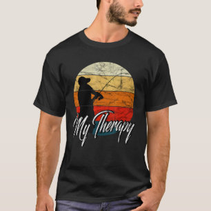 Camiseta La Pesca Es Mi Terapia, La Pesca Retro Vintage Div