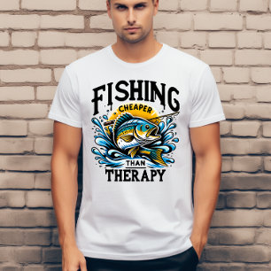 Camiseta La pesca más barata que la terapia 