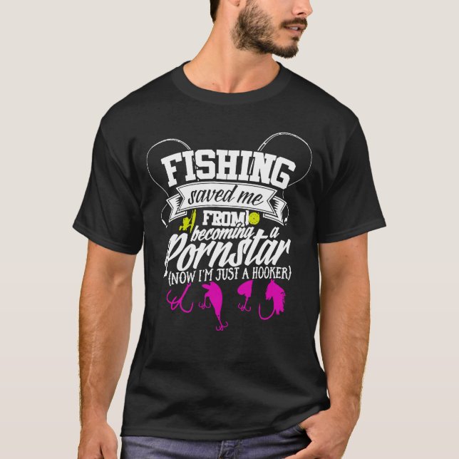 Camiseta la pesca me ahorró de convertirse (Anverso)