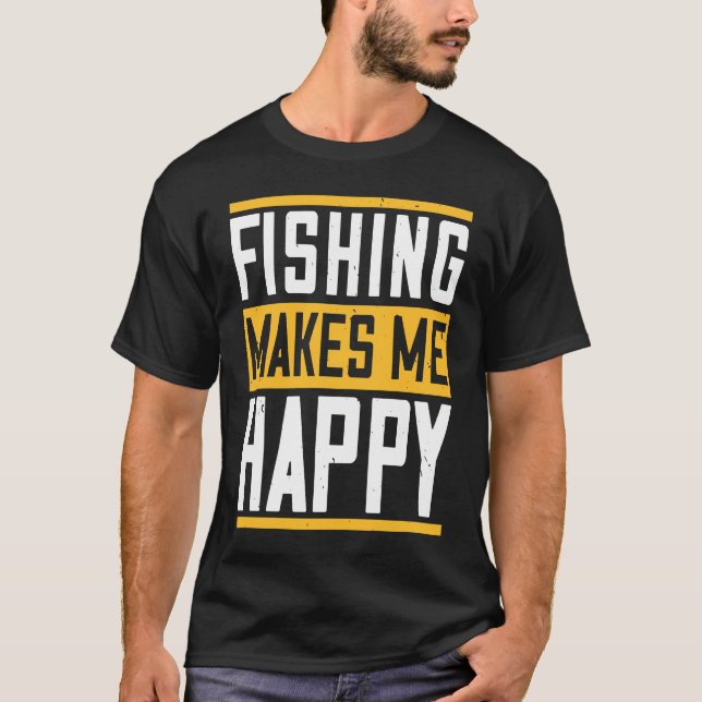 Camiseta La pesca me hace feliz (Anverso)