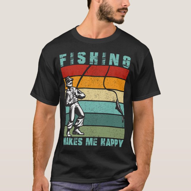 Camiseta La pesca me hace feliz (Anverso)