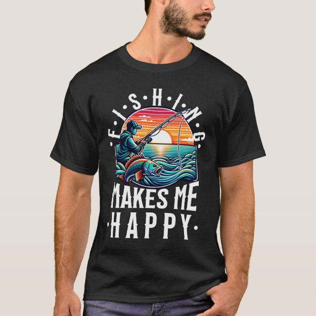 Camiseta La pesca me hace feliz (Anverso)
