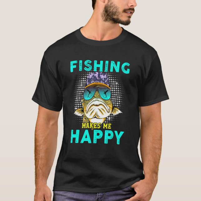 Camiseta La pesca me hace feliz (Anverso)