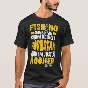 Camiseta La pesca me salvó regalo de pesca para pescador de