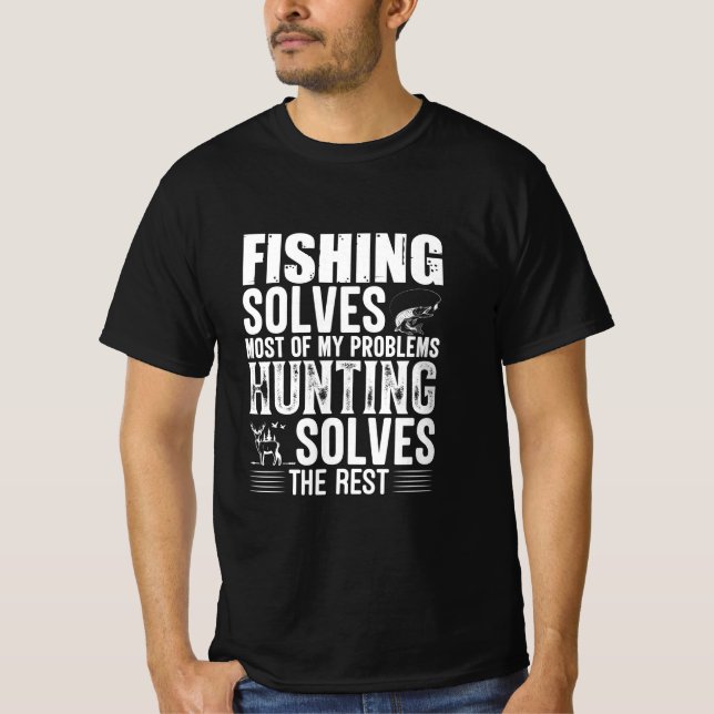 Camiseta La Pesca Pescadora Resuelve La Mayoría De Mis Prob (Anverso)