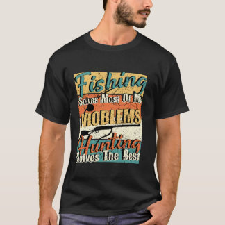 Camiseta La pesca resuelve la mayor parte de mis problemas