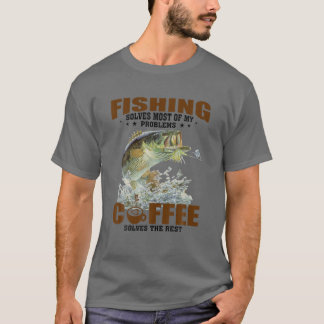 Camiseta La Pesca Resuelve La Mayoría De Mis Problemas Café