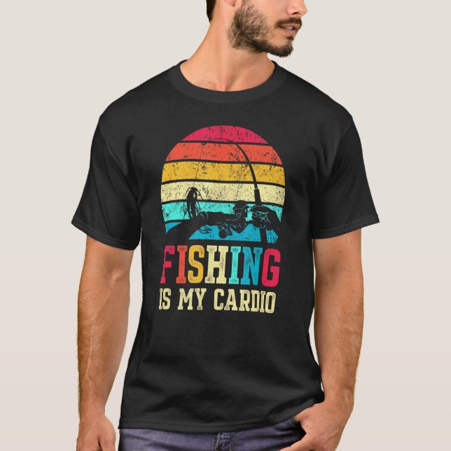 Camiseta La Pesca Retro De Sunset Para Los Hombres Es Mi Ca (Anverso)