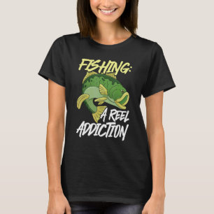 Camiseta La pesca una verdadera adicción Diseño para pesca