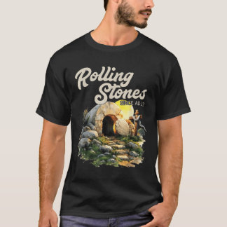 Camiseta La Piedra Se Deslizó Y Está Vivo Como Retro Cristo