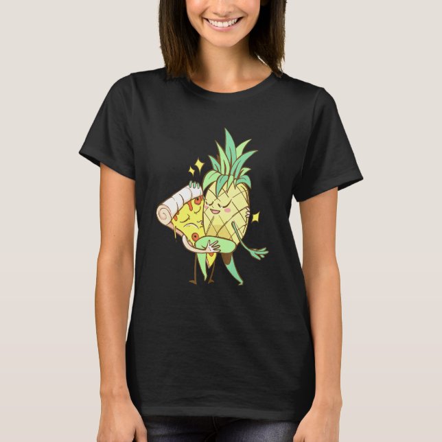 Camiseta La piña y la pizza bailando amor es amor (Anverso)