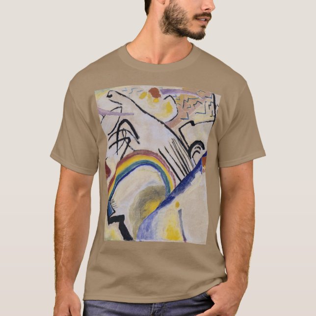 Camiseta La pintura abstracta de Kandinsky cosacos de 1910  (Anverso)