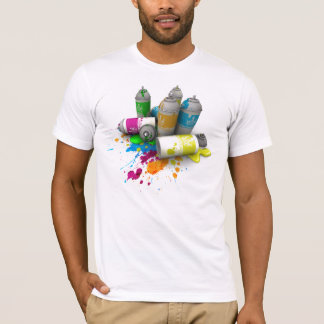 Camiseta La pintura de aerosol de la pintada de los hombres