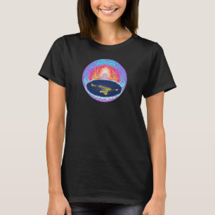 Camiseta La pintura de la montaña oculta de la Tierra plana