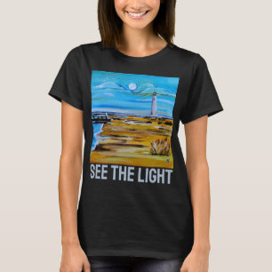Camiseta La pintura del faro en la playa de Alfred Fox