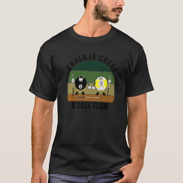 Camiseta La piscina deportiva Cue Billiards Team Chalk es b (Anverso)