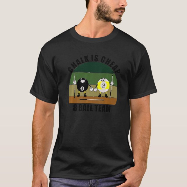 Camiseta La piscina deportiva Cue Billiards Team Chalk es b (Anverso)