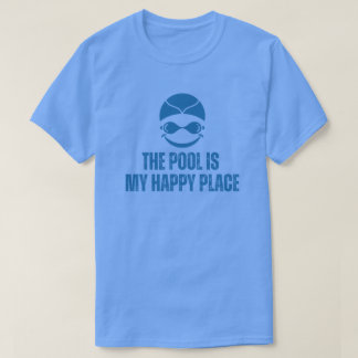 Camiseta La Piscina es Mi Lugar Feliz Amante de la Natación
