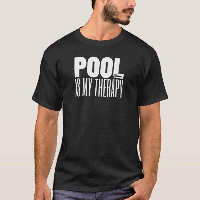 Camiseta La piscina es mi piscina de terapia Billiard Snook (Anverso)