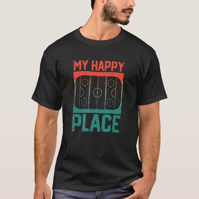 Camiseta La pista de patinaje rápido de hockey sobre hielo  (Anverso)