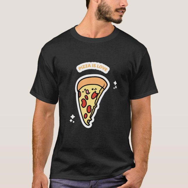 Camiseta La pizza clásica es amor (Anverso)