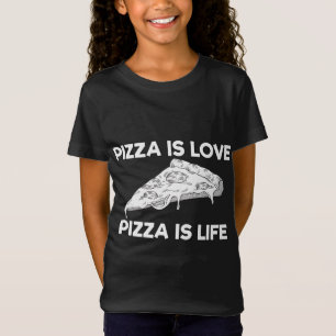 Camiseta La pizza es amor. Pizza es vida - Cita cómica dive