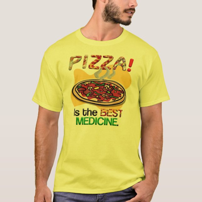 Camiseta La pizza es la mejor medicina (Anverso)