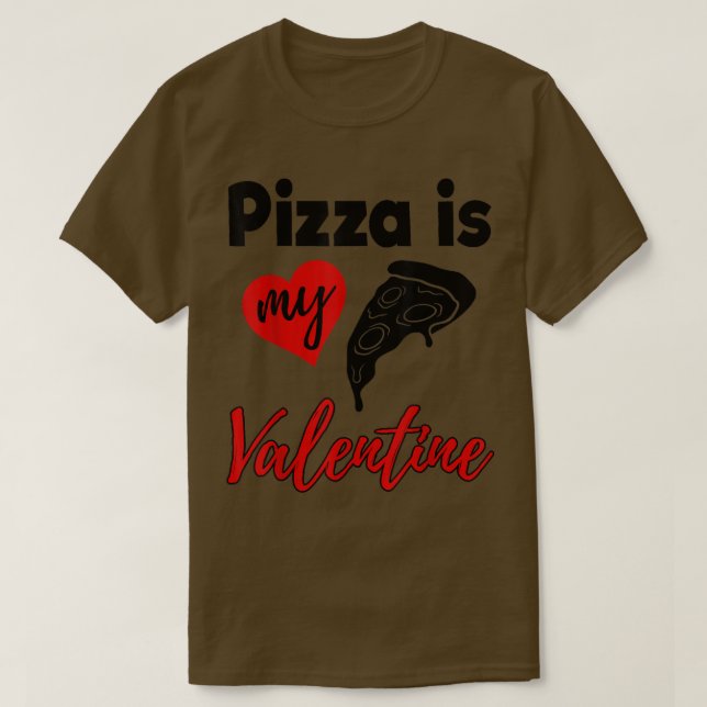 Camiseta La pizza es mi amor de San Valentín, una mujer div (Diseño del anverso)