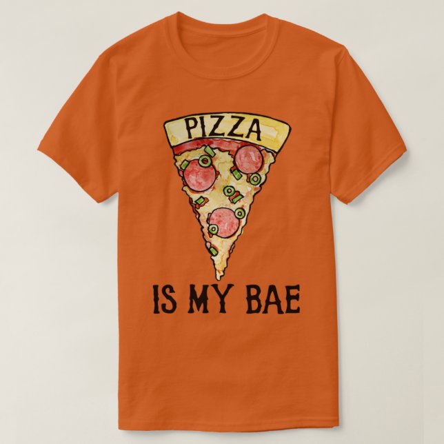 Camiseta La pizza es mi base para los amantes de la pizza D (Diseño del anverso)