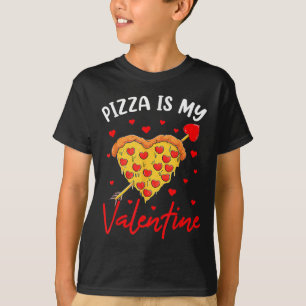 Camiseta La pizza es mi Día de San Valentín divertida de Sa
