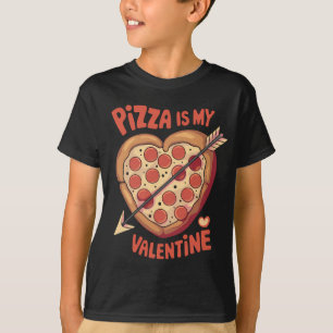 Camiseta La Pizza Es Mi Día de San Valentín Gracioso
