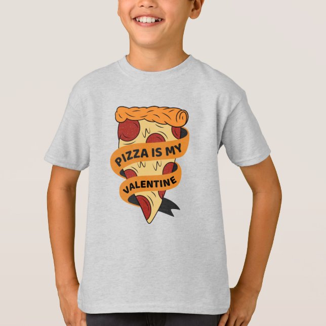 Camiseta La pizza es mi Día de San Valentín gracioso de San (Anverso)