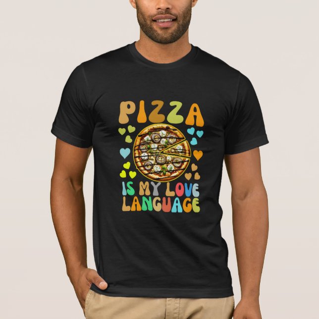 Camiseta la pizza es mi lenguaje del amor (Anverso)