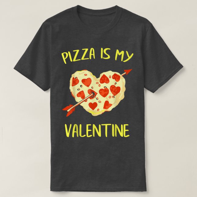 Camiseta La pizza es mi regalo de Día de San Valentín diver (Diseño del anverso)