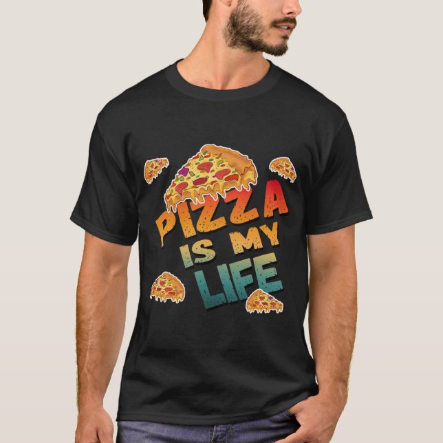 CAMISETA LA PIZZA ES MI VIDA (Anverso)
