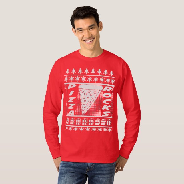 Camiseta La pizza oscila navidad (Anverso completo)