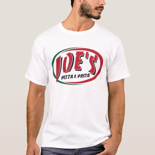 Camiseta La pizza y las pastas de Joe (Anverso)