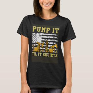 Camiseta La planta de yacimiento petrolero bombea la indust
