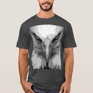 Camiseta La plantilla de la cara de águila animal elegante 