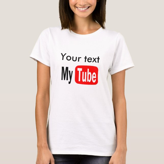 Camiseta La plantilla divertida de YouTube, lo hace usted (Anverso)