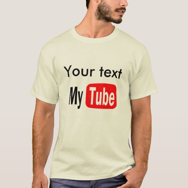 Camiseta La plantilla divertida de YouTube, lo hace usted (Anverso)