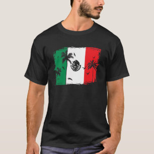 Camiseta La playa de bandera de México vibes el recuerdo me