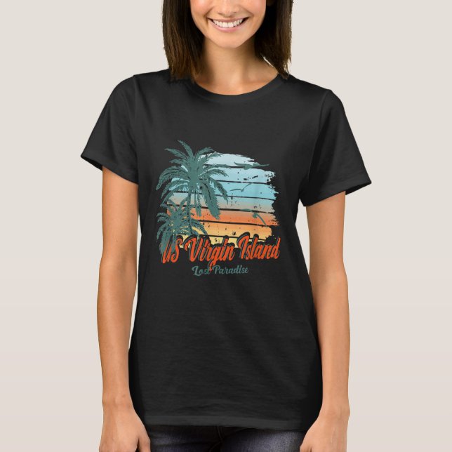 Camiseta La Playa De La Isla Virgin De Ee. Uu. St. Thomas S (Anverso)