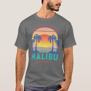 Camiseta La Playa De Retro Malibu Aprecia Cada Puesta De So