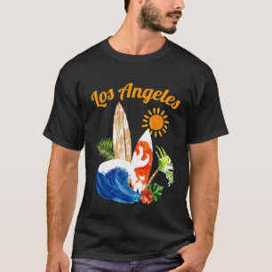 Camiseta La playa de Surfboards de Los Ángeles TShirt LA Ca