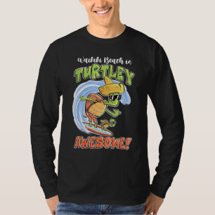 Camiseta La Playa De Waikiki Es Una Turgoíta Tortuga Aloha