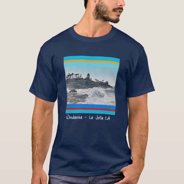 Camiseta La playa de Windansea La Jolla (Anverso)